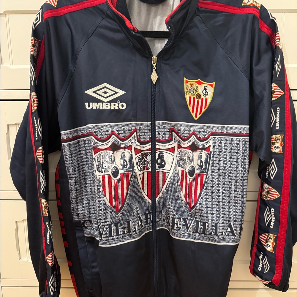 FC Sevilla 1995-96 Umbro Tracksuit (Jacket and Pants) Size Men’s Small